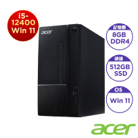 Acer 宏碁TC-1750十二代6核桌上型電腦(i5-12400/8G DDR4/512G SSD/Win11)