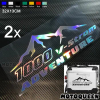 2X Motorcycle Luggage Aluminium Side Box Decoration Decals Reflective Stickers For Adventure V-Strom 650 1000 DL650 DL1000