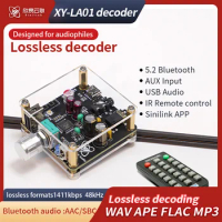 Wireless Bluetooth APP Adapter USB AUX DAC Audio Decoder Board 1441Kbps 48KHz MP3 WAV FLAC For AMP