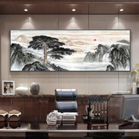 裝飾畫 新中式客廳裝飾畫國畫沙發背景墻壁畫書房中國風辦公室掛畫【年終特惠】