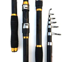2.1M-3.6M Joran Pancing Putar Portabel, Tiang Pancing Umpan/Joran Pancing Murah Kuat Teleskopik/ Ton