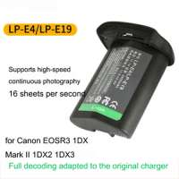 3400mAH/2700mAH LP-E19/LP-E4N Charger camera battery for canon EOSR3 1DX Mark II 1DX2 1DX3 Full Decoding Fit Original Charger