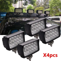 4pcs 6 inch 45W LED Work Light Spot Flood beam Car Light Bar 12V 24V For Wrangler 4x4 Offroad Truck ATV SUV Auto Driving Lamp