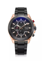 Alexandre Christie Alexandre Christie Jam Tangan Pria - Black Rosegold - Stainless Steel - 6674 MCBB