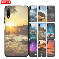JURCHEN Soft Silicone Case For Huawei Honor 9X Pro Case STK-L21 L22 LX3 Luxury Print Cover For Huawei Y9s Honor9X Phone Case