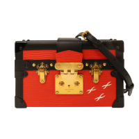 【二手名牌BRAND OFF】LOUIS VUITTON LV 路易威登 紅色 Epi水波紋 牛皮 Petite Malle 硬盒 肩背包