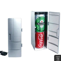 Mini Portable Cooler/Warmer Fridge Refrigerator Fridge Beverage Drink Cans USB Fridge Cooler Power for Laptop PC USB Gadgets
