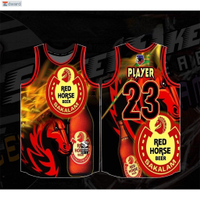 2023 newred horse beer new design basketball sublimation Jersey free customized name and number DriF