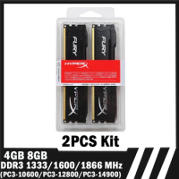 HyperX Fury Memoria DDR3 RAM 8GB 2x4GB 16GB 2x8GB Kit 1866MHz 1600MHz 1333MHz DIMM Memory 240Pins 1.5V PC3-14900 12800 10600 RAM