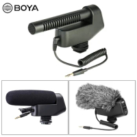 BOYA BY-PVM50 3.5mm Professional On-Camera Stereo Condenser Video Microphone for DSLR SLR Canon Nikon Camera Camcorder
