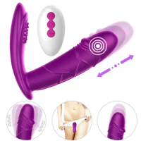 Telescopic Wearable Vibrator Dildo Vibrating Panties Vaginal Massage Remote Control G Spot Clitoris Stimulator Sex Toy For Woman