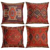 Vỏ Gối Nhồi Bông Ngắn, Phong Cách Dân Tộc Ma Rốc Màu Đỏ, Vỏ Đệm Sofa, Đồ Trang Trí Nhà Cửa, Có Thể T