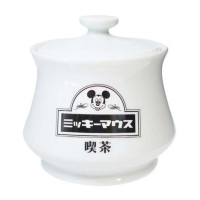 【小禮堂】Disney 迪士尼 米奇 陶瓷糖罐 340ml 《昭和喫茶館》(平輸品)