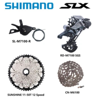 SHIMANO SLX Series SL-M7100 Shifter RD-M7100 SGS Rear Derailleur 1x12 Speed CN-M6100 Chain SUNSHINE 50/52T Cassette Original