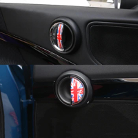 4Pcs Car Interior Front Rear Door Handle Stickers Crystal Epoxy Decals Decoration Auto Accessories For MINI COOPER F55 F54 F60