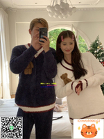 日本you gelato pique軟綿綿睡衣女小熊鄭書意白鹿情侶男家居服GP-時尚精品