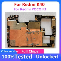 For Xiaomi Redmi K40 / Redmi POCO F3 Unlocked Motherboard China Version Main Logic Board Full Working Circuits 128GB 256GB