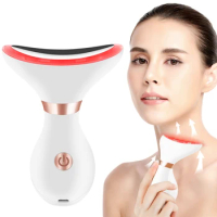 EMS Microcurrent Facial Neck Beauty Device LED Photon Firming Rejuvenation Anti Wrinkle Thin Double Chin Face Lifting Massager
