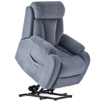 Comfortable Lift Chair Recliner for Elderly with Power Remote Control, Relax Soft Sofa Chair for Living Room in Dusty Blue Anti-