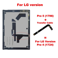 NO Flicker Screen For Microsoft Surface Pro 4 1724 LCD Touch Digitizer Assembly LG-Version Display Pro5 +Transfer Cable =Pro4