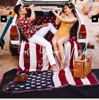 新款影樓攝影道具旅拍外景拍攝毛毯復古風毛毯子寫真時尚國旗毛毯