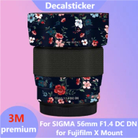 For SIGMA 56mm F1.4 DC DN for Fujifilm X Mount Lens Sticker Protective Skin Decal Vinyl Wrap Film Anti-Scratch Protector Coat