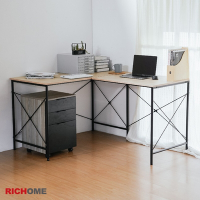 RICHOME 奧斯陸L型工作桌W140xD120xH76CM
