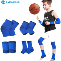 1 Pair Kids Sports Knee Pads Elbow Pads Wrist Guards Ankle Brace Boys &amp; Girls Kids Knee Pads for Basketball Volleyball Sports