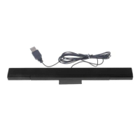 USB Wired Sensor Bar For WII Replacement Infrared IR Ray Motion Sensor Signal Receiver For Wii System With Stand