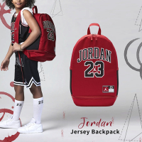 Nike 包包 Jordan Jersey Backpack 男女款 黑 紅 喬丹 後背包 雙肩包 JD2323008GS-002