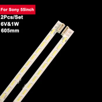 2Pcs/Set 6V 605mm Backlight Led Tv Bar for Sony 55inch 64lamps KDL-55W802A KDL-55W800A KDL-55W805A NLAC40225L NLAC40225R