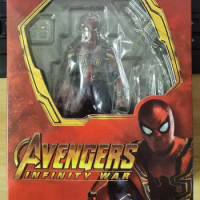 15CM Avengers Infinity War Iron Spiderman Change Head Spider-man Action Figure Collectible Model Toys Dolls Gift