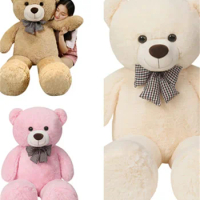 Giant 105/130cm Soft Teddy Bear Plush Toys White&amp;Pink&amp;Brown Bear Super Big Huggable Pillow Animal Cushion Children Birthday Gift