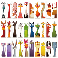 [30Pcs Funny Bookmarks] 30Pcs Funny Animal Bookmarks |   Reading Book Tags Markers Stationery |   Pr