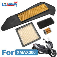 4 Piece Set ,For Yamaha XMAX300 Motorcycle Air Filters Intake Cleaner ,Motorcycle Accessories ,Transmission case filter element