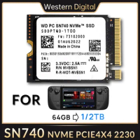 Western Digital SN740 1TB 2TB WD 2230 M.2 NVMe PCIe 4.0 SSD for Steam Deck Rog Ally GPD Surface Lapt