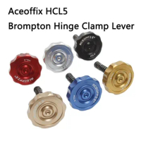 Aceoffix 1 pair hinge clamp lever for Brompton folding bike frame folding aluminum alloy CNC ultralight
