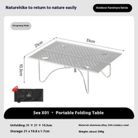MEJA LIPAT CAMPING MINI ULTRALIGHT X01 NATUREHIKE CNK2450JJ024 SILVER