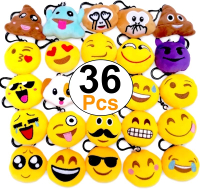 OHill 24 Pack Emoticon PlushPillows Party Favor for Birthday Party Home Decoration