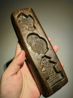 清代老木雕糕印粑粑印蝴蝶印魚印，皮殼一流厚實手感特別好，個人