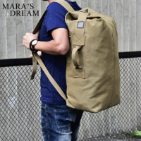 Mara's Dream Men Large Travel Climbing Bag Tactical Military Backpack Women Army Bags Canvas Bucket Bag Shoulder Sports Bags Boy
