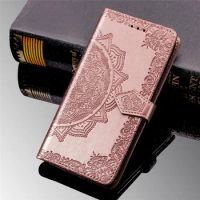 Emboss Flower Leather Case For Sony Xperia 10 5 1 IV III II I L4 XZ5 20 8 ACE 3 2 Cartoon Datura Wallet Flip Book Case Cover