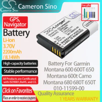 CameronSino Battery for Garmin Montana 600 600T 650 650T 600t Camo 680 680T fits Garmin 010-11599-00 GPS, Navigator battery