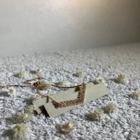 Gelang serut titanium panah batu kristal cantik mewah elegan