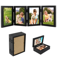 Foldable Photo Frame Hinge Photo album Ornament Siamese Souvenir Picture Storag Box for Bookshelf Wedding Party Decor Fotorahmen