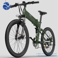 Yun YiEU in stock folding 500W electric bicycle Bezior X500Pro48V10.4Ah lithium battery7speed shift off road moped electric bike