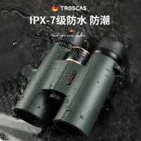 TROSCAS 10x42ED Binoculars Waterproof SMC BAK4 Prism for Travel Hunting
