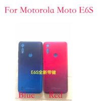 1pcs New For Motorola Moto E6S MotoE6S Back Battery Cover Housing Rear Back Cover Housing Case Repair Parts With Side Key