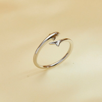 925純銀小海豚戒指女輕奢小眾設計時尚食指戒個性可調節ins潮指環