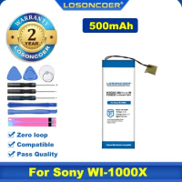 LOSONCOER 500mAh New Battery For Sony WI-1000X WI-1000XM2,WI-C400 Headset